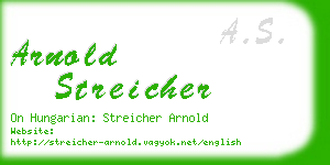 arnold streicher business card